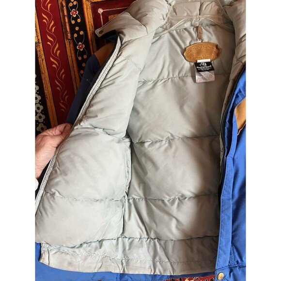 Rocky Mountain Featherbed Leather Down Gortex Ski Parka, Jacket ‘70’s Women’s XS - Picture 4 of 13